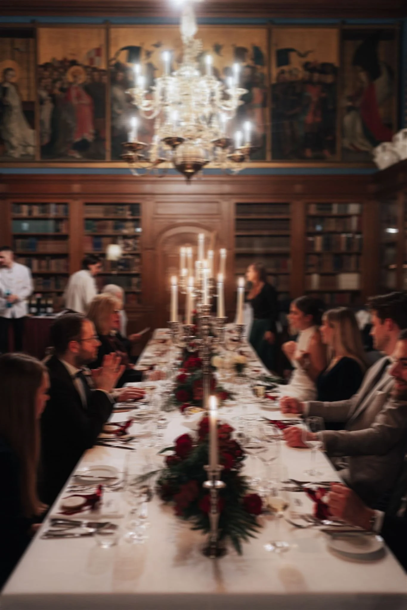 Tafel mit Kerzen und Kronleuchter Schlosshotel Kronberg