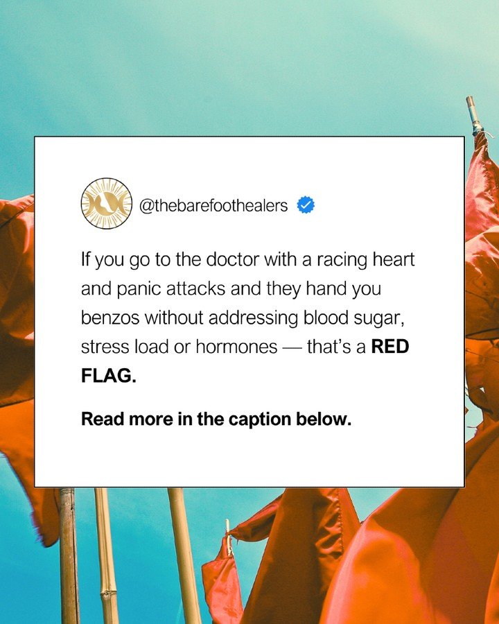 A pill is not a plan.

If no one checks your blood sugar stability, nervous system tone, trauma load or adrenal patterns, they&rsquo;re missing the root cause.

That wired feeling is a body in distress, not a benzo deficiency.

Advocate for yourself.