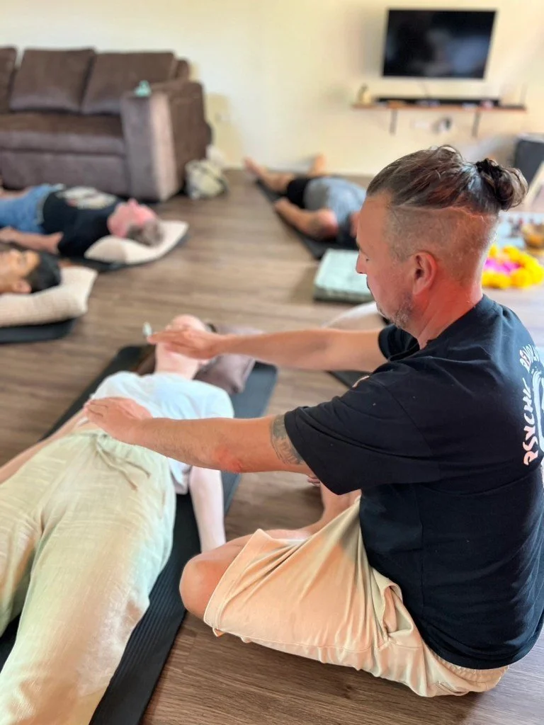 Barefoot Healer giving Reiki