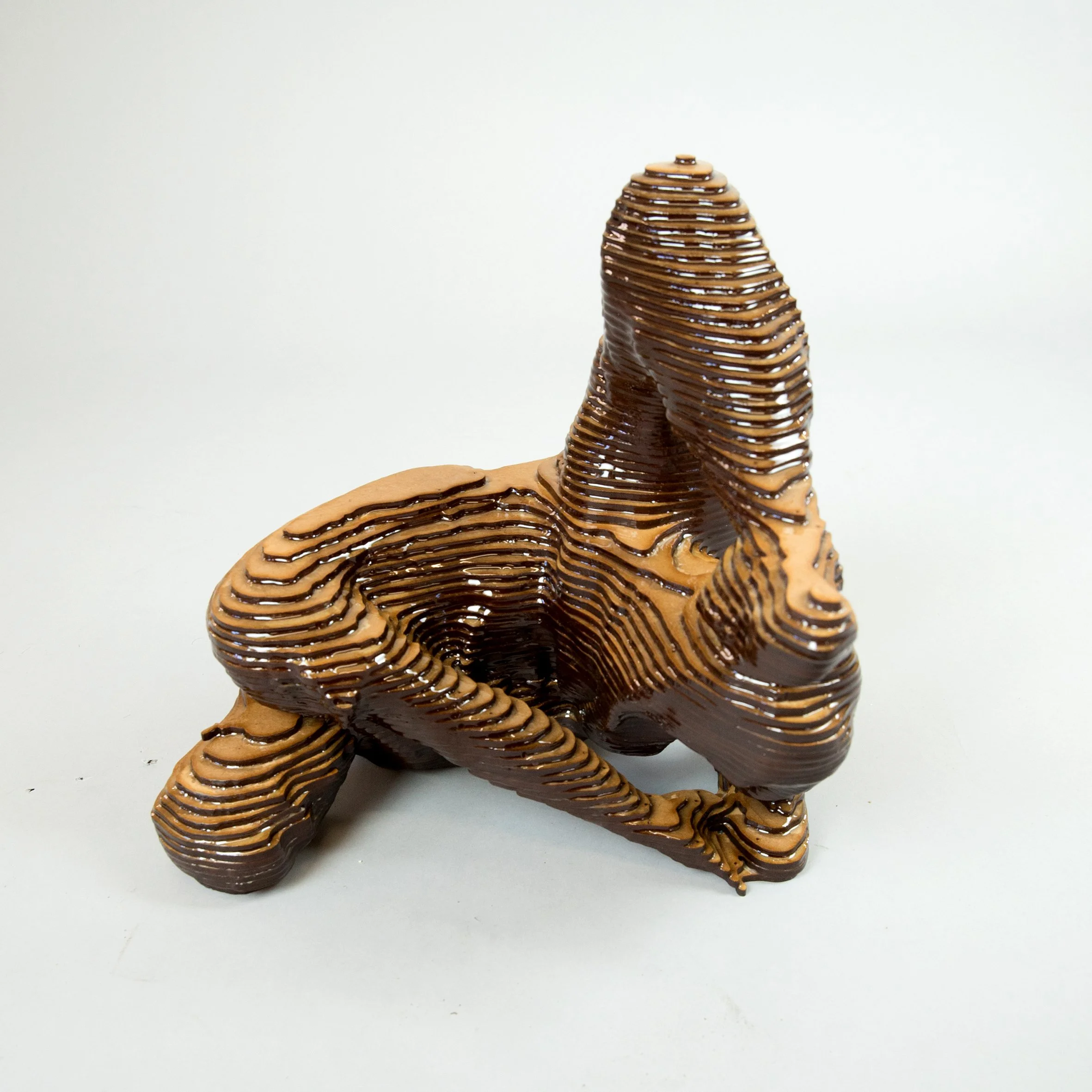 'Jabz Side Freeze' (2021), MDF & resin, 32(H)x30(W)x38(D)cm.