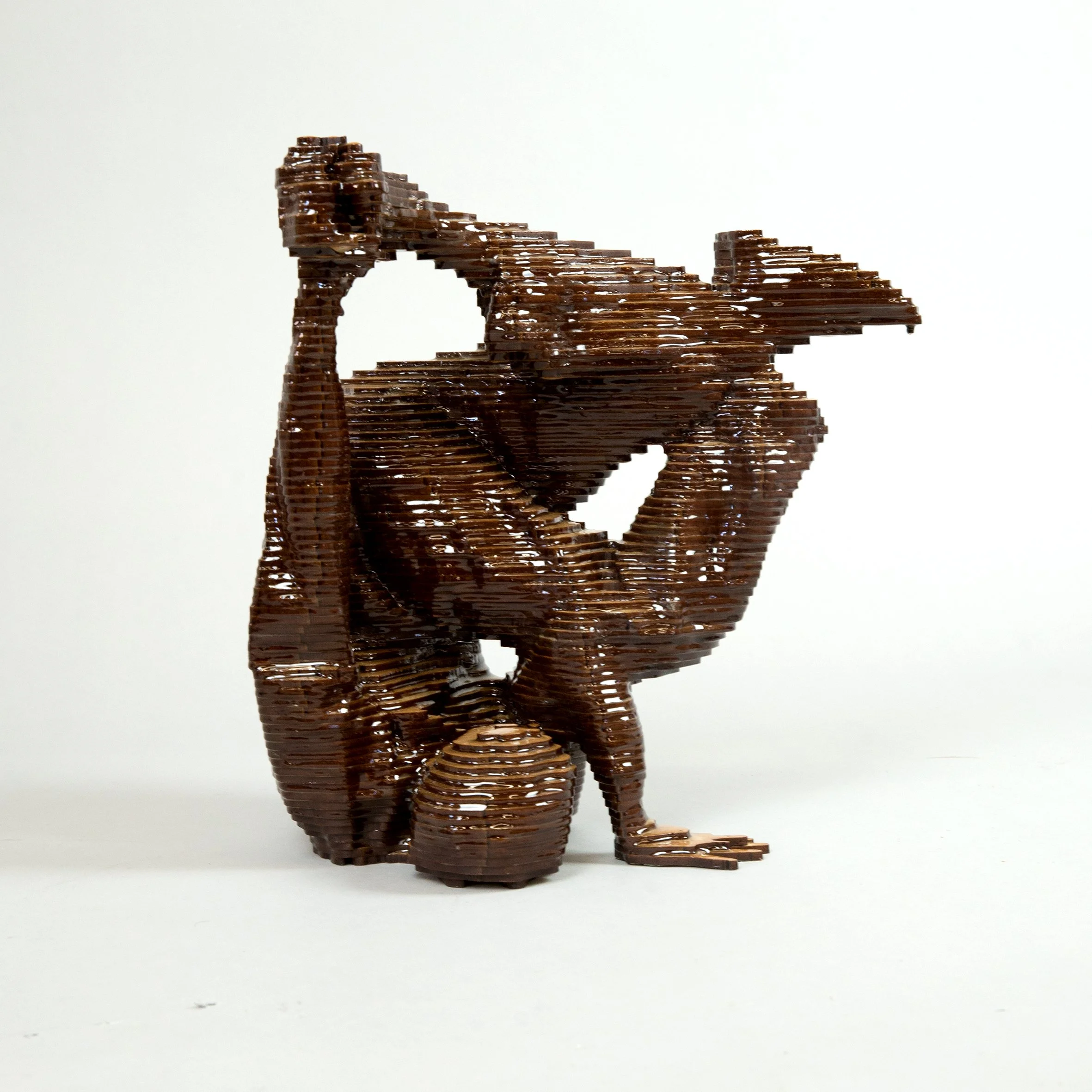 ‘Leg Lock 1’ (2021), MDF & Resin Coating, 33(H)x34(W)x25(D)cm. Private collection.