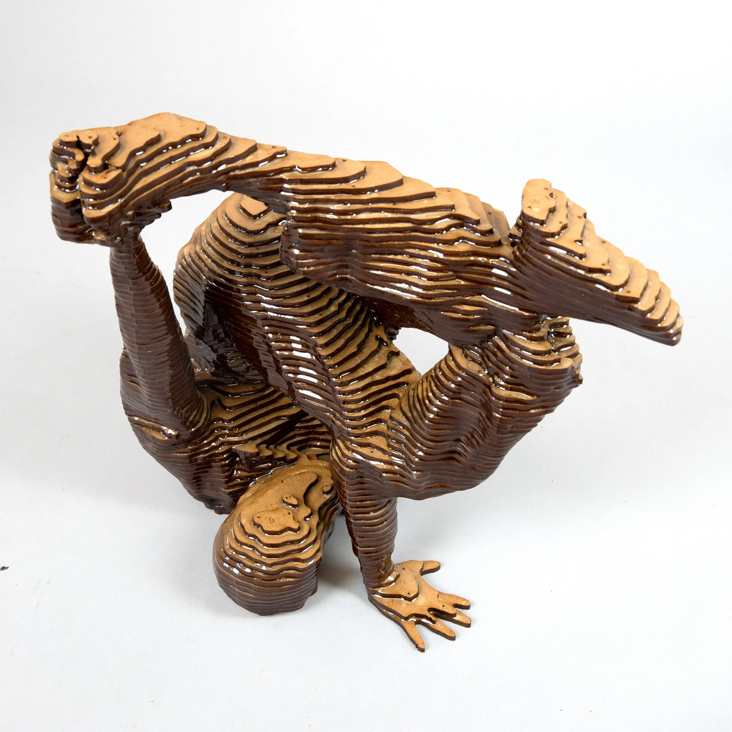 ‘Leg Lock 1’ (2021), MDF & Resin Coating, 33(H)x34(W)x25(D)cm. Private collection.