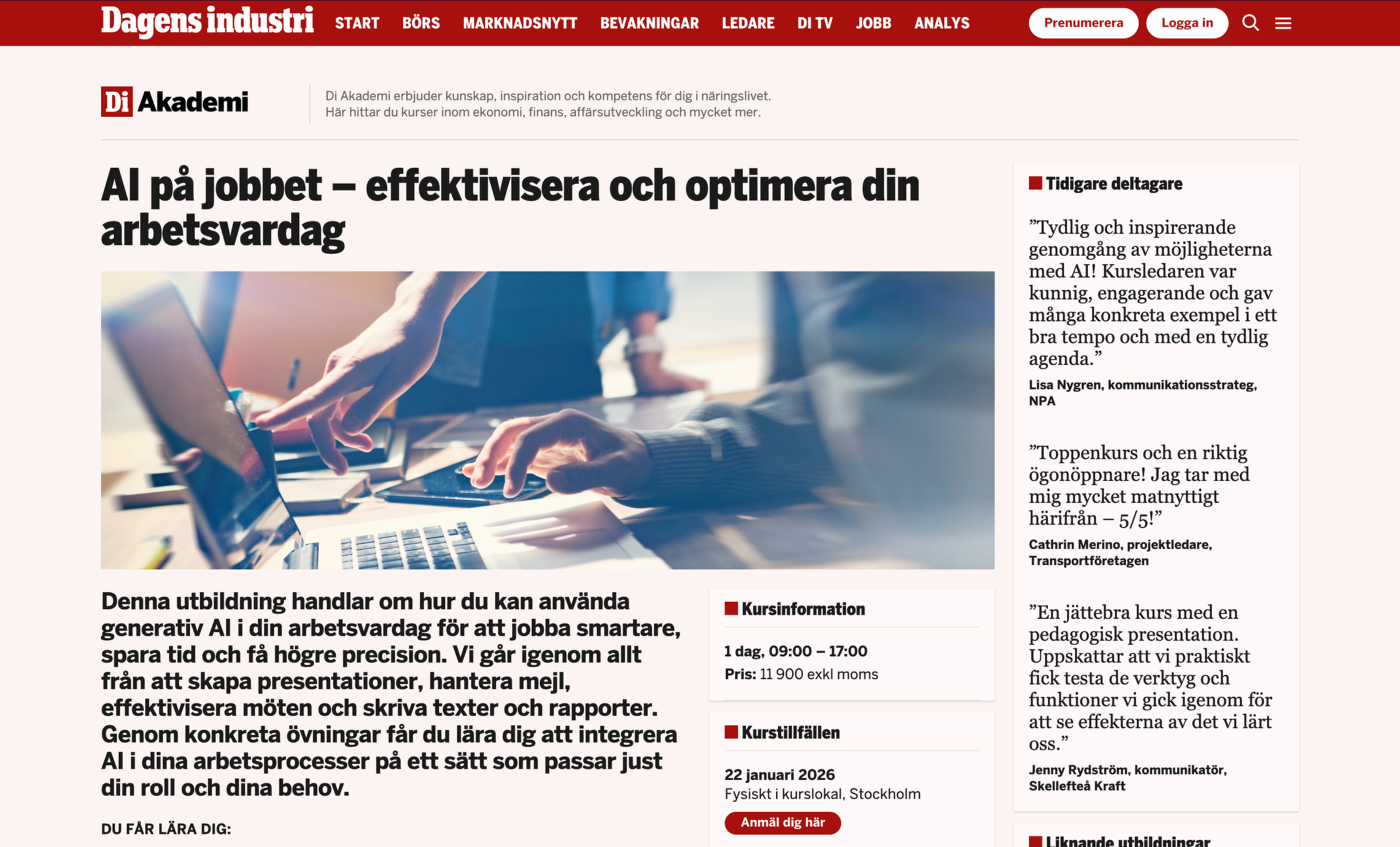 Bonnier Akademi - Kurs