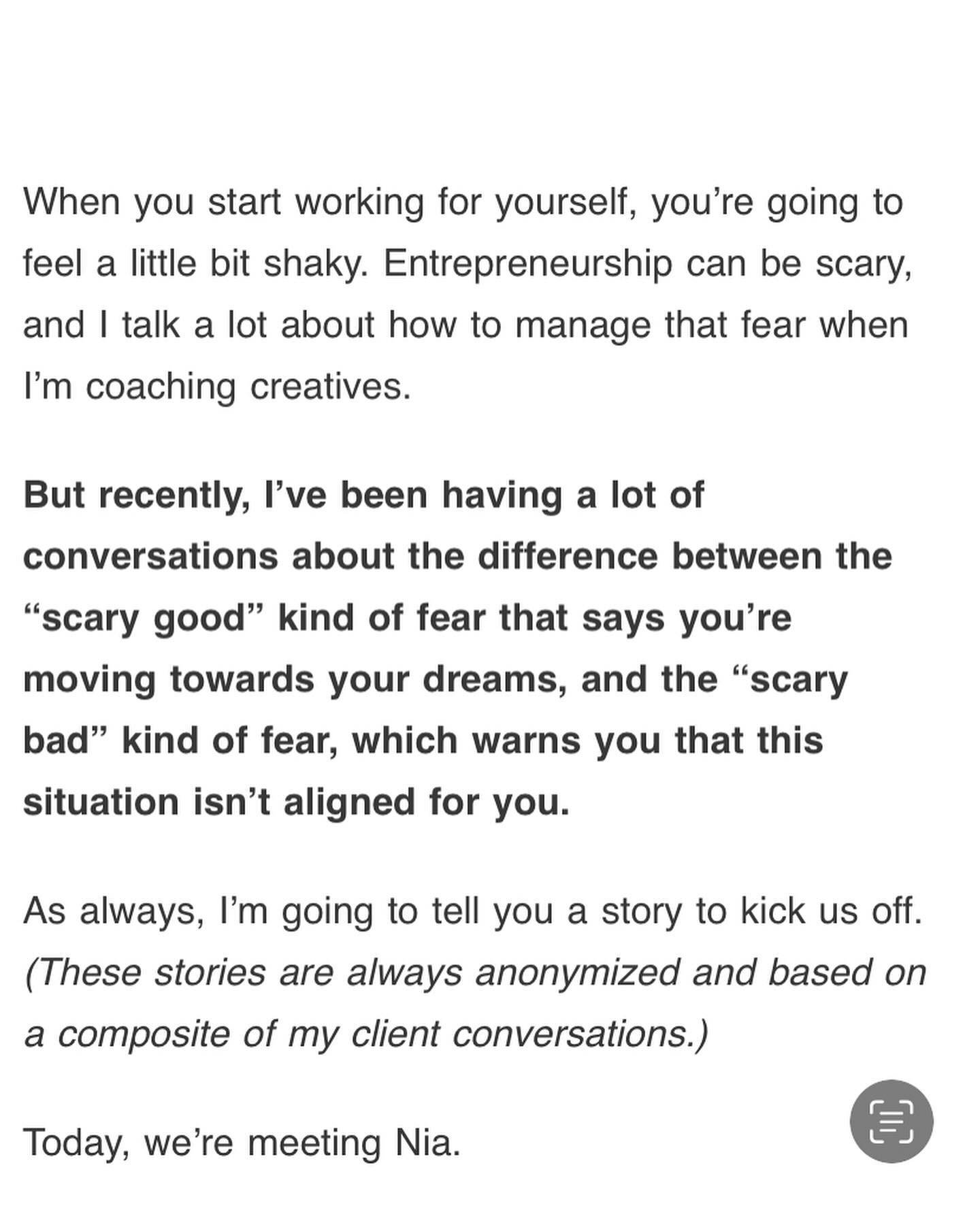 What&rsquo;s the difference between the kind of fear that&rsquo;s just a normal part of business ownership, and the dread you feel when something isn&rsquo;t aligned for you? I call this scary-good and scary-bad, and it most often shows up in your bo