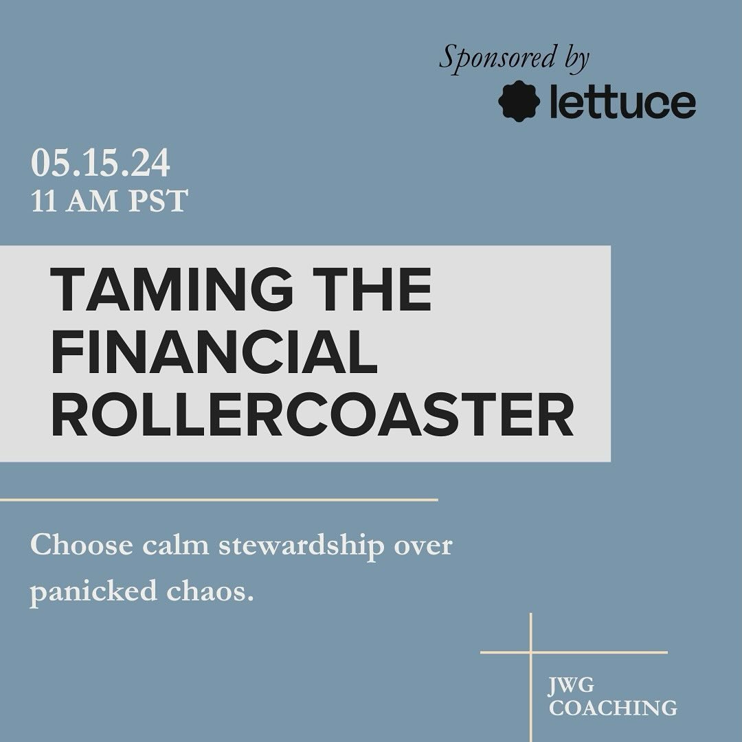 This month&rsquo;s free workshop is focused on TAMING THE FINANCIAL ROLLERCOASTER.

Listen y&rsquo;all: managing finances as a self employed person can be challenging. Income ebbs and flows, and without a system that accommodates the ebbs and flows, 