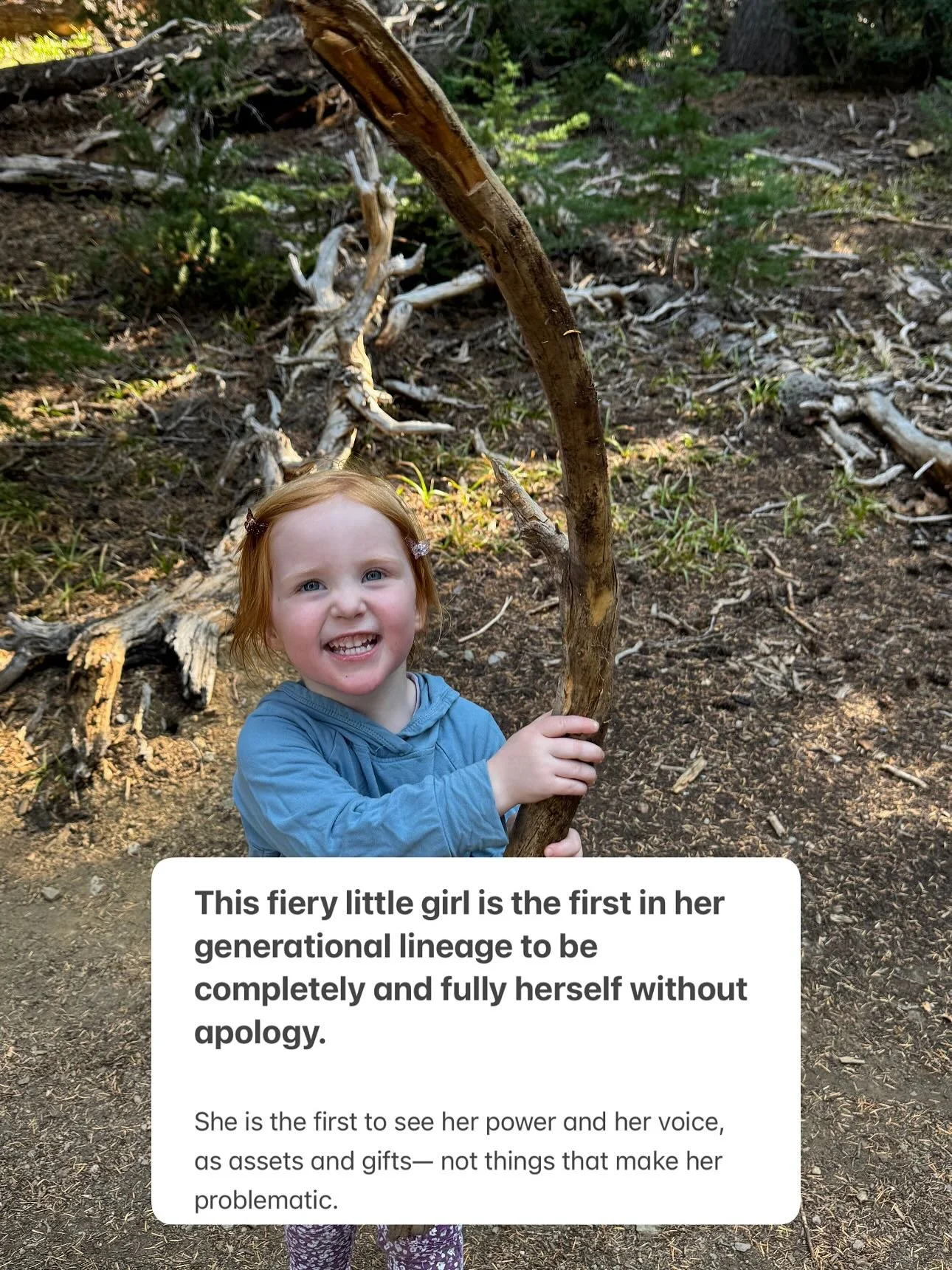 More fire. More boundaries. More wild little girls who know their truth. More scream singing. More dirt under our fingernails. More inconveniencing the people in power. More more more.

Comment SEEN and I&rsquo;ll send you more info about my upcoming