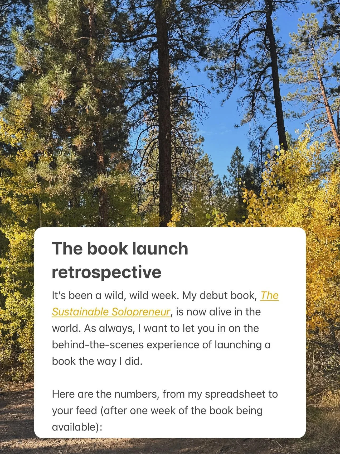 What a week! It was possibly one of the best of my career and, somehow, also totally normal. It turned out that it wasn&rsquo;t the launch that changed me&mdash; it was the whole process up to that point. A successful launch? Just the icing on the ca