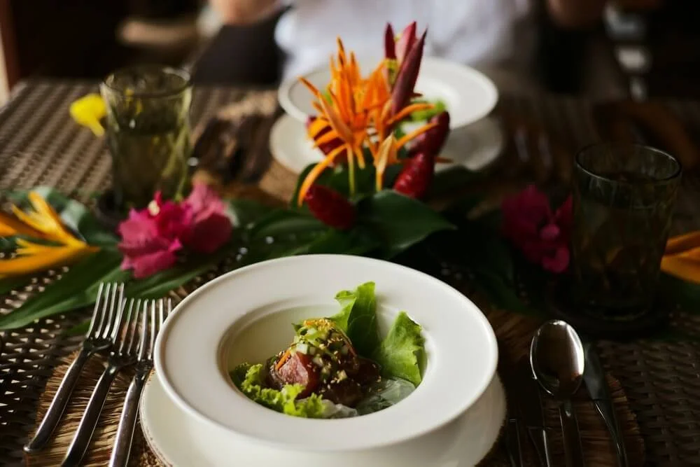 Elegant forret serveret til møder og events.