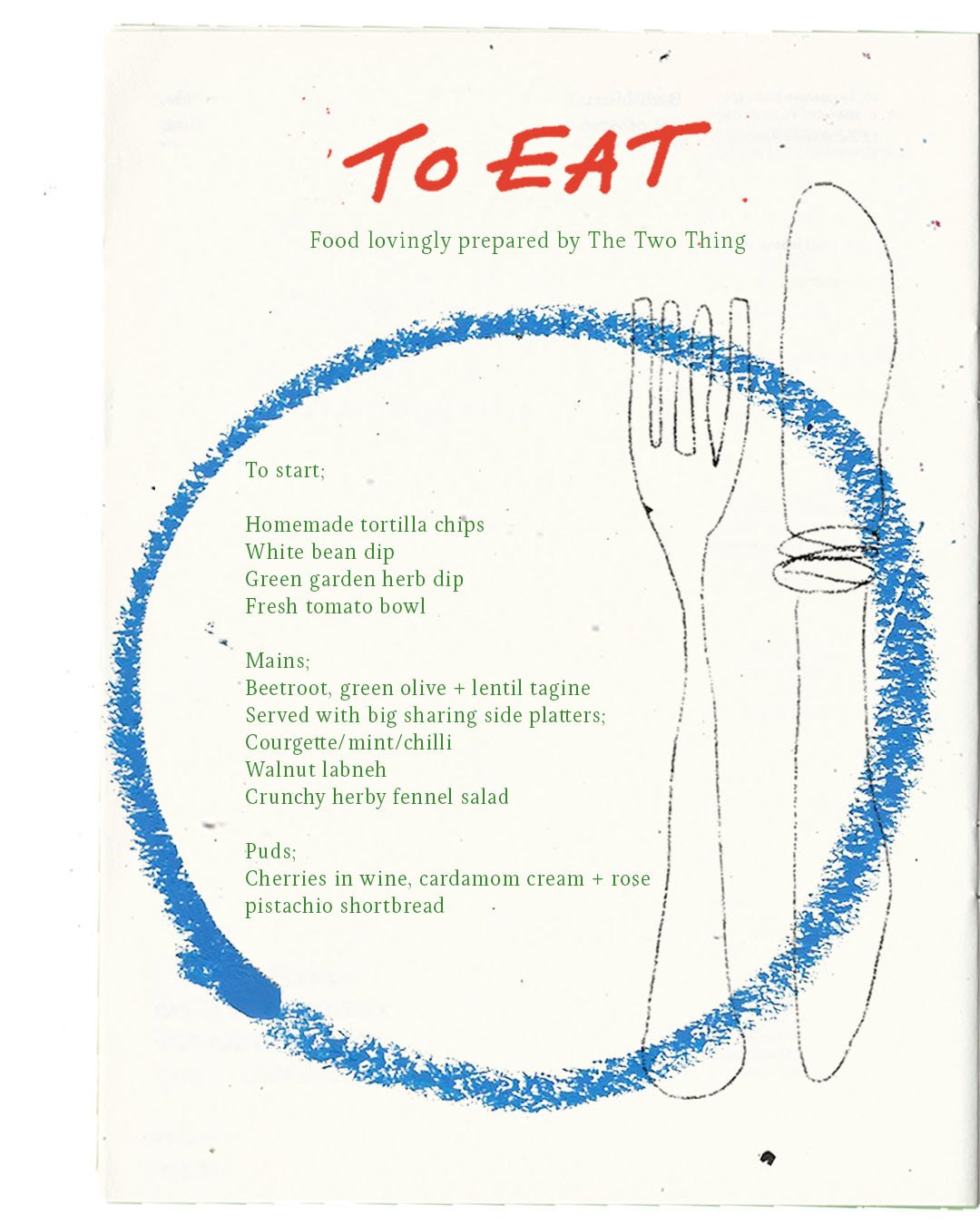 Menu Design For Socials