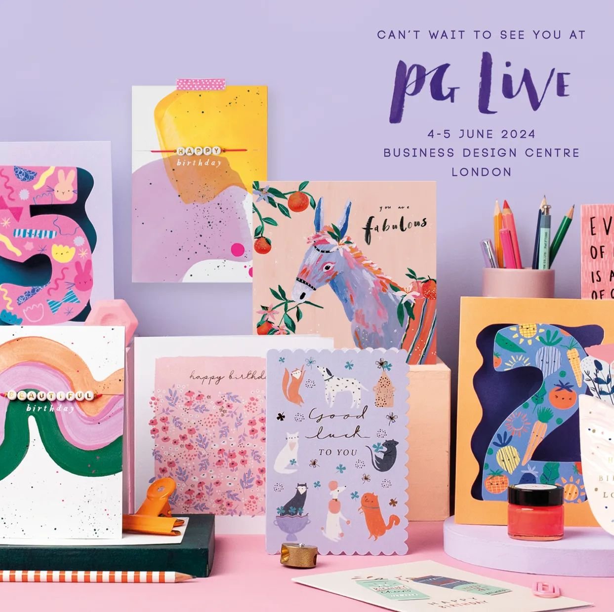 5 weeks until we set up for @pglivelondon !! We'll be on stand 222 💜
.
If you're a lovely trade customer, we can't wait to see you; alternatively get a date in the diary with one of our sales reps who can show you samples of all our new collections 