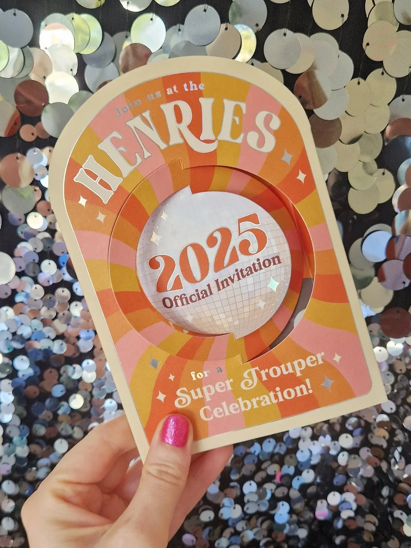 Who's excited for #thehenries awards tomorrow night!? Good luck to all the finalists, but especially Emily who's nominated for the Lynn Tait Most Promising Young Designer award! ✨️🤞🕺🏻
.
 @gca_uk
 @progressivegreetings 
.

#henries2025 #shortlisted