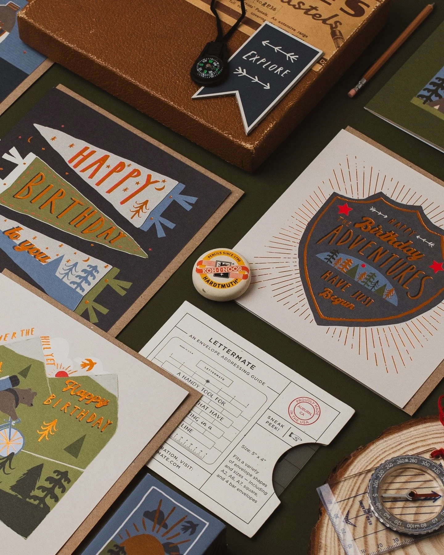 Sharing some more lovely photos from our new Lumberjack collection shoot with @hollyboothstudio. Sometimes what makes a shoot is the props and certainly for this range we had fun with lots of vintage maps, badges and compass's which perfectly complim