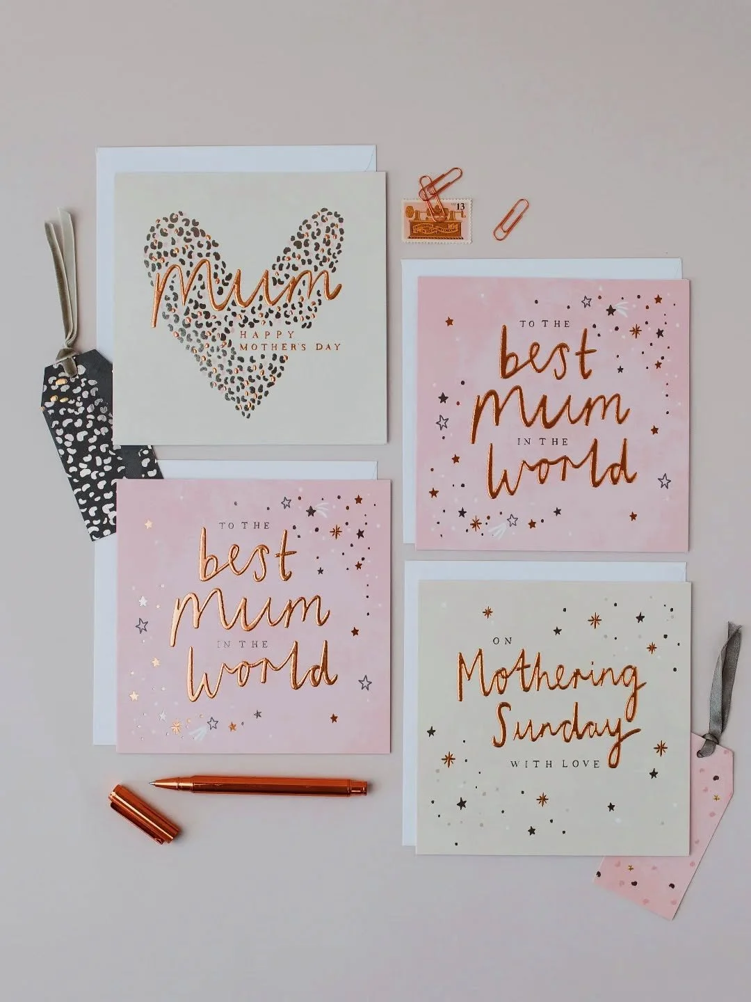 Our Anise collection is just pertect for Mother's Day. (Don&rsquo;t forget it's this Sunday 15th March in the UK!) 💗
.
 📷 @hollyboothstudio
.
#loveyoumum #mothersdaycards #greetingscards #handpainted #illustration