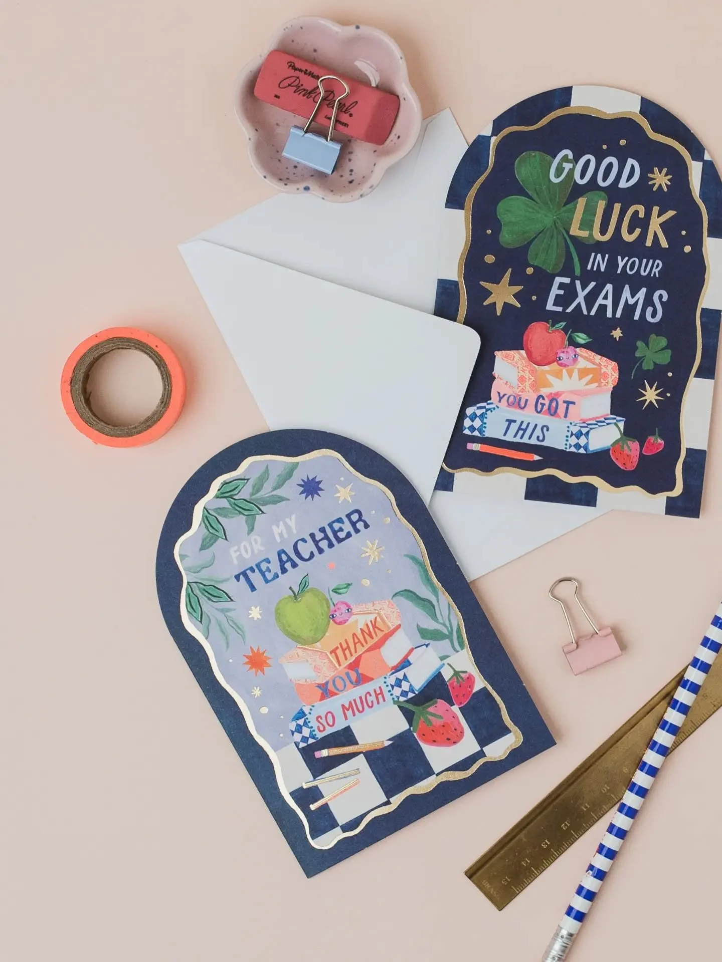 Have you seen our Pablo cards for exam season and end-of-term thank yous? 🍎 Good luck 🍀 gold stars 🌟 and teacher appreciation, all wrapped up in our latest designs 🩷
.
📷 @hollyboothstudio
.
www.cbgtrader.co.uk 
www.faire.com 
.

#Greetingcards #