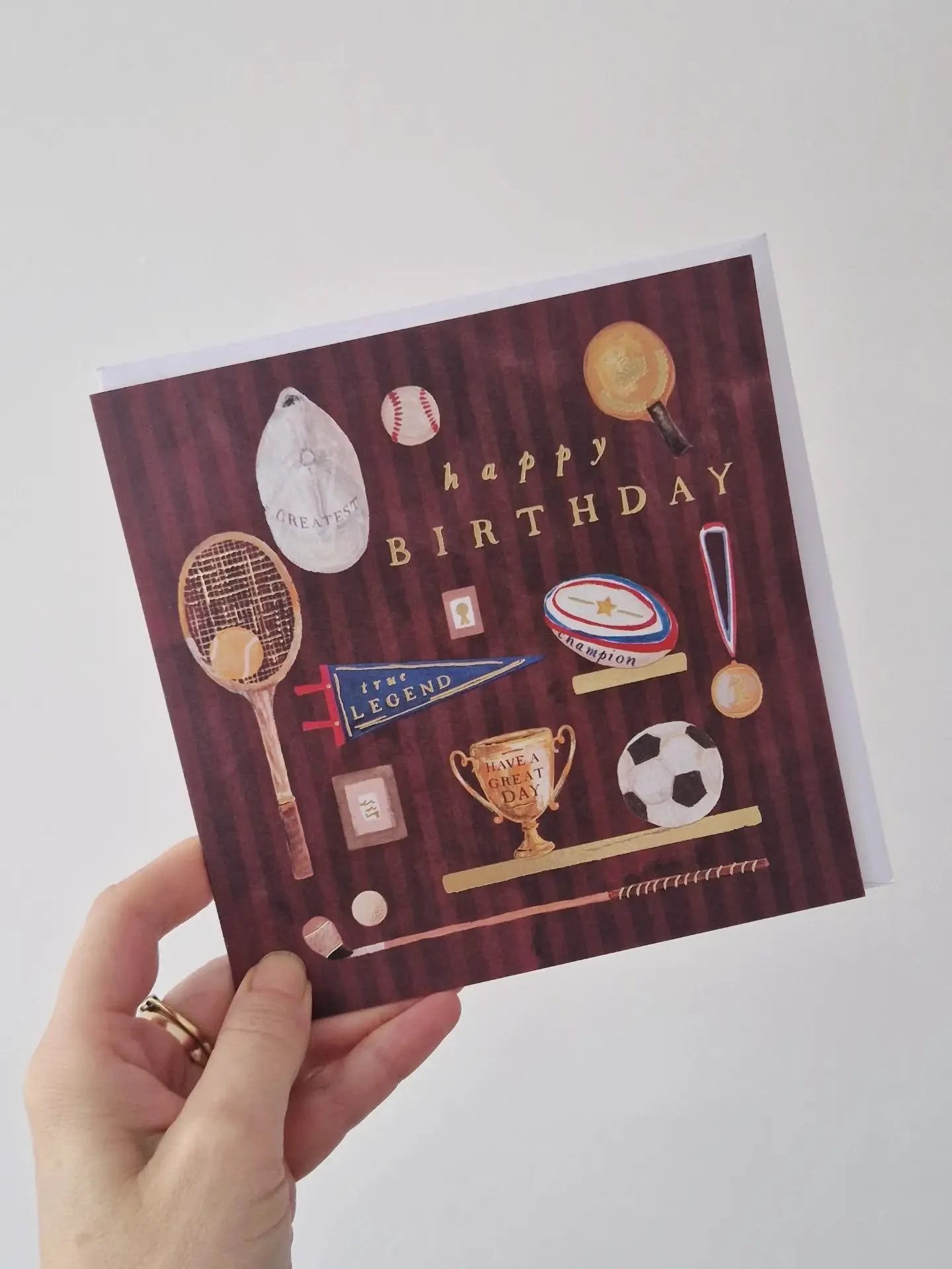 It's all about the sport at the moment! What's your favourite? 🎾 ...and hands up if you stayed up to watch the football last night?! ⚽️
.
This design is part of our Country Club collection, available now for trade customers from faire.com and cbg.tr