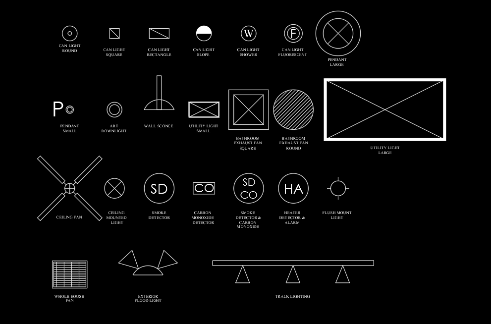 Lighting Plan Symbols