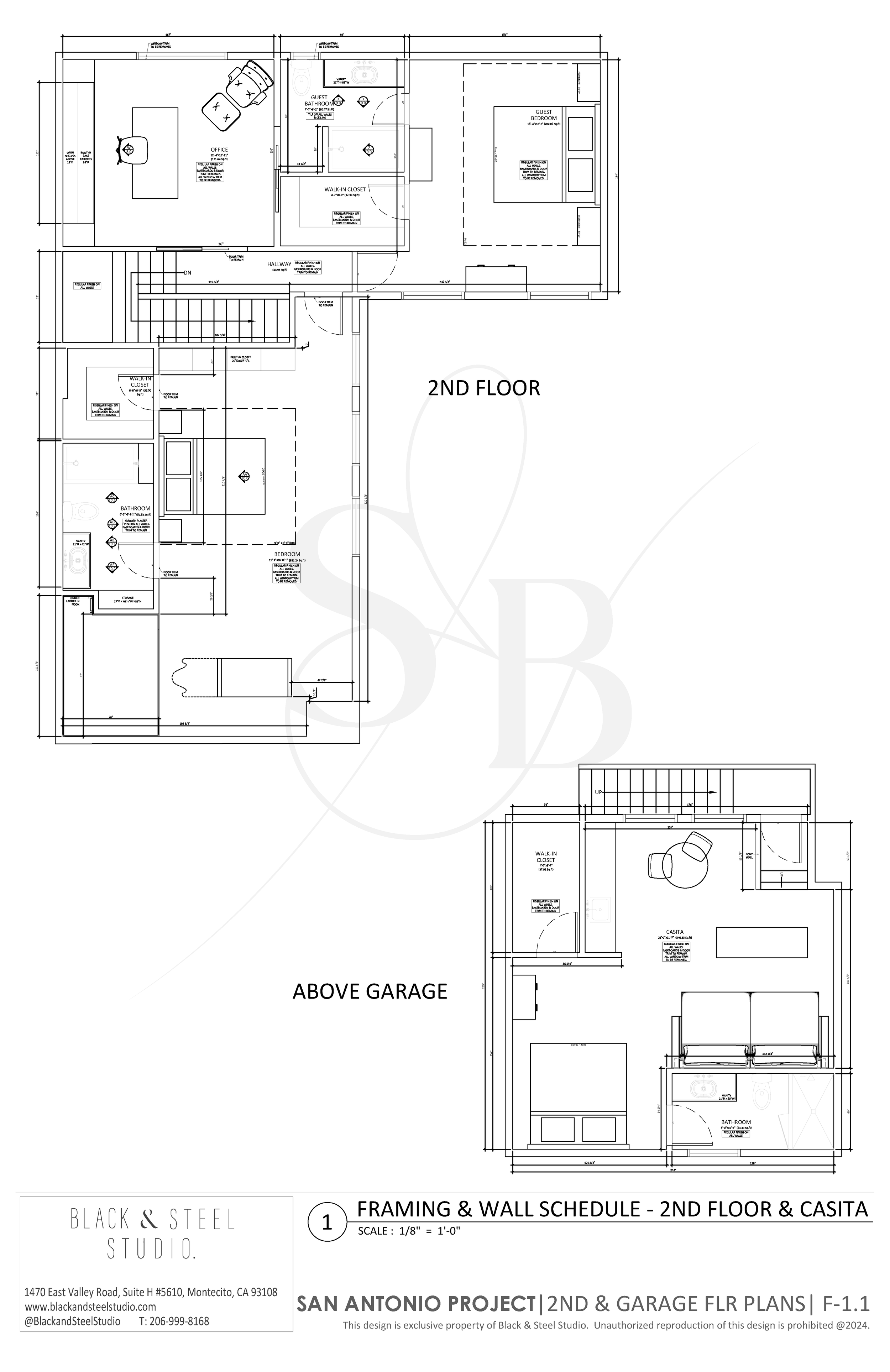 SA Framing & Millwork Schedules — Suzanne Beatch Drafting and Design