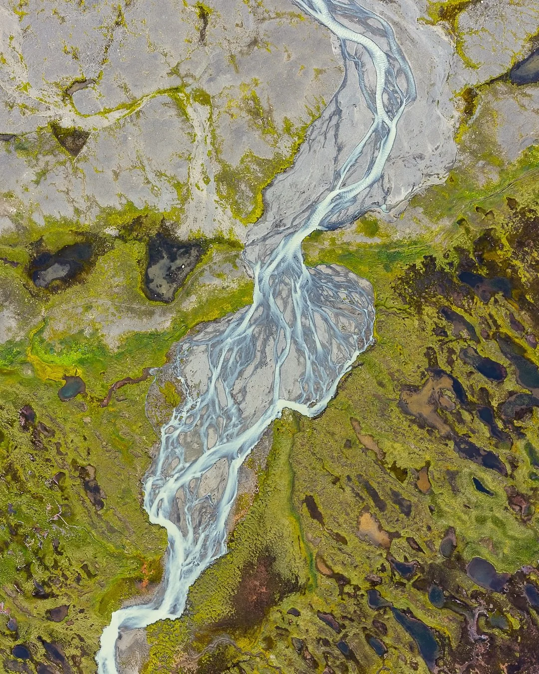 A continuation from last week’s post, this series dives into the glacial rivers that flow from Múlajökull.
I’ve always been drawn to the in-between spaces - where water meets land, colour meets contrast, and chaos meets symme