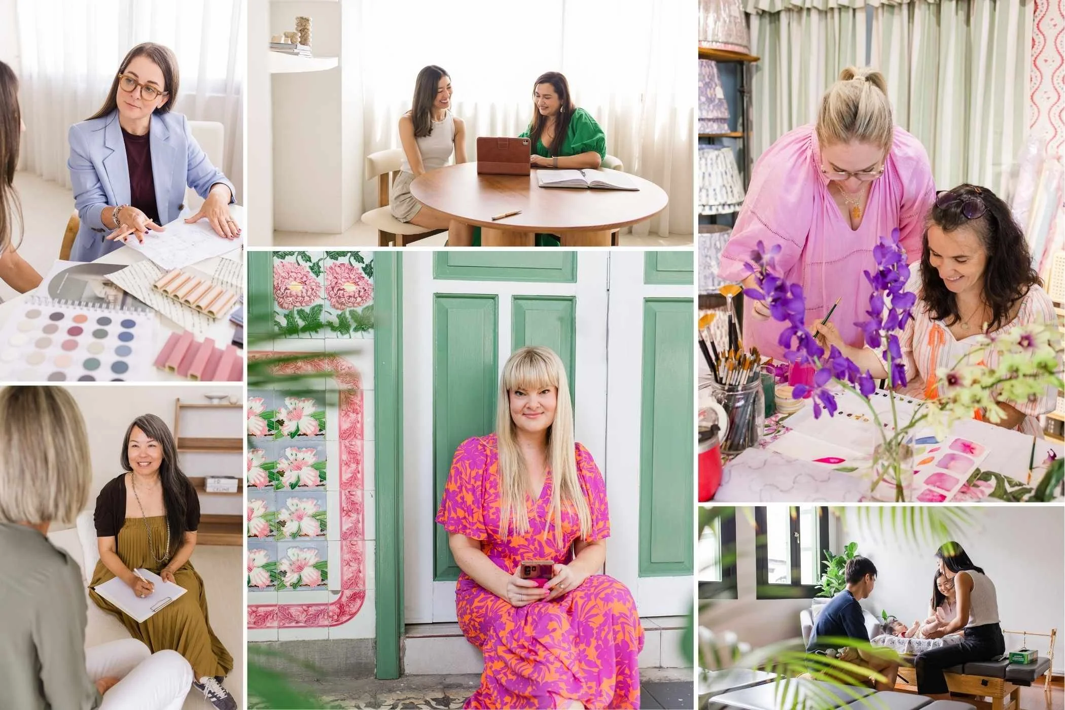 Business owner and female founder in Singapore showcasing her expertise during a personal branding photoshoot with Nina Mucalov Photography