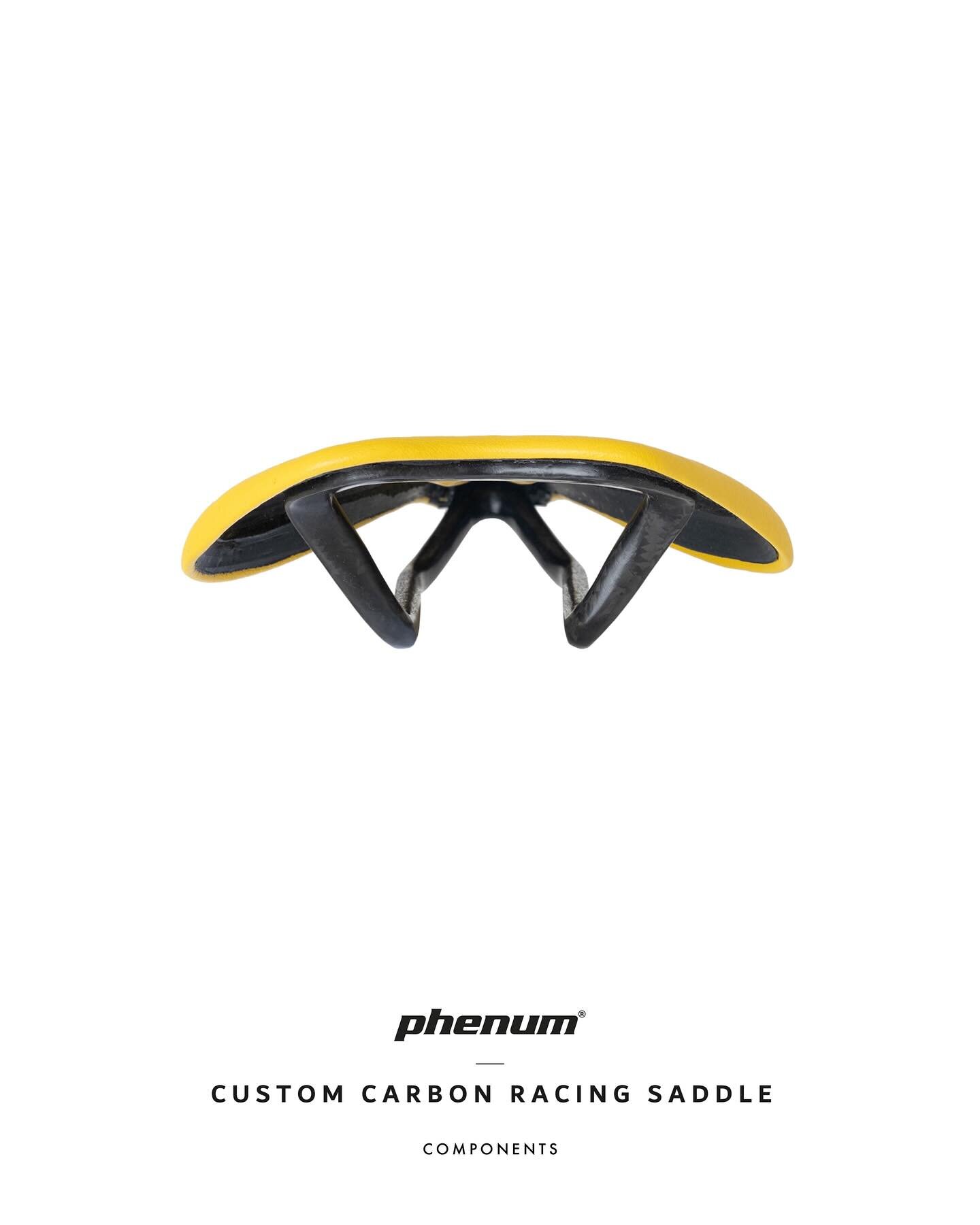 phenum&reg; 

Never underestimate the potential of a perfect saddle for you, because nothing brings you as much joy while cycling as a pain-free butt and allows you endless hours and, above all, real power on the pedals.
Our unique carbon constructio