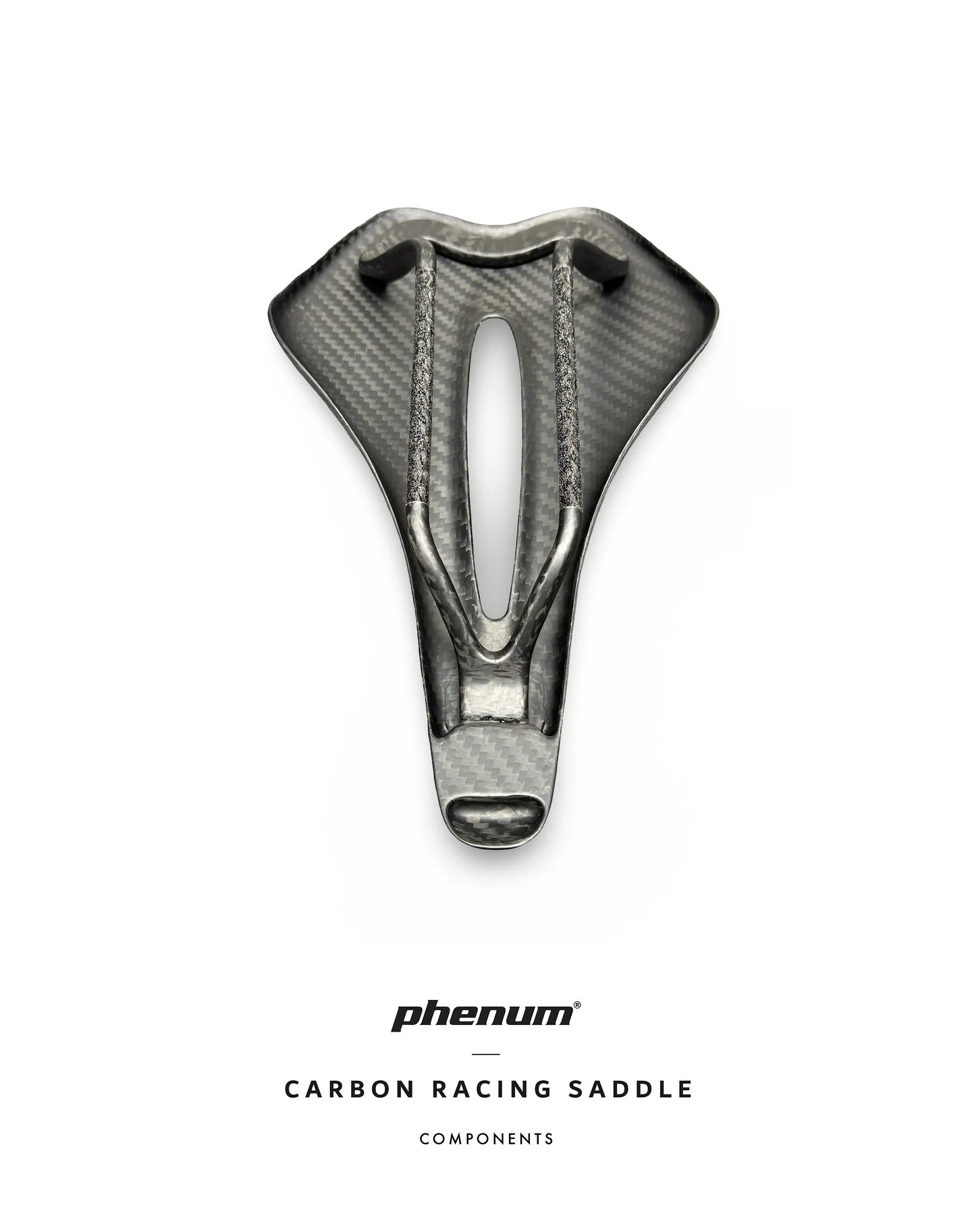phenum&reg; 

Never underestimate the potential of a perfect saddle for you, because nothing brings you as much joy while cycling as a pain-free butt and allows you endless hours and, above all, real power on the pedals.
Our unique carbon constructio