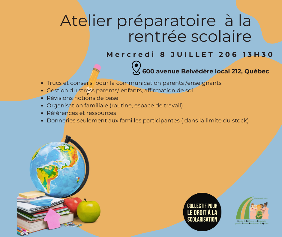 Atelier de préparation à la rentrée scolaire