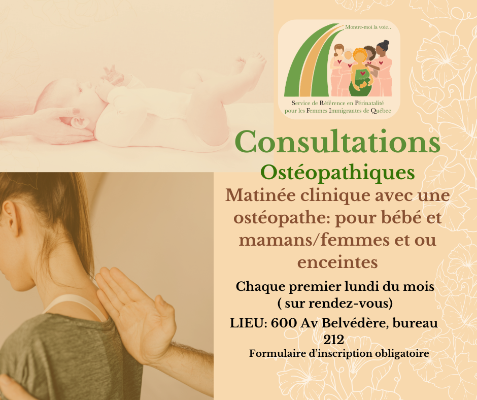 Matinée clinique avec une ostéopathe: pour bébé et mamans/femmes et ou enceintes