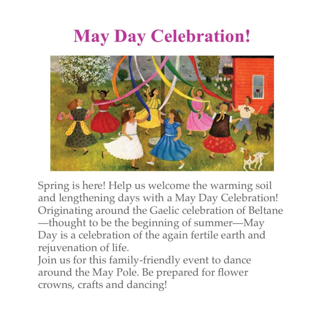 May Day Celebration! Saturday, May 4th, 10am-12pm Blueberry Hill Preserve

#islesboro #islesboroevents #mayday