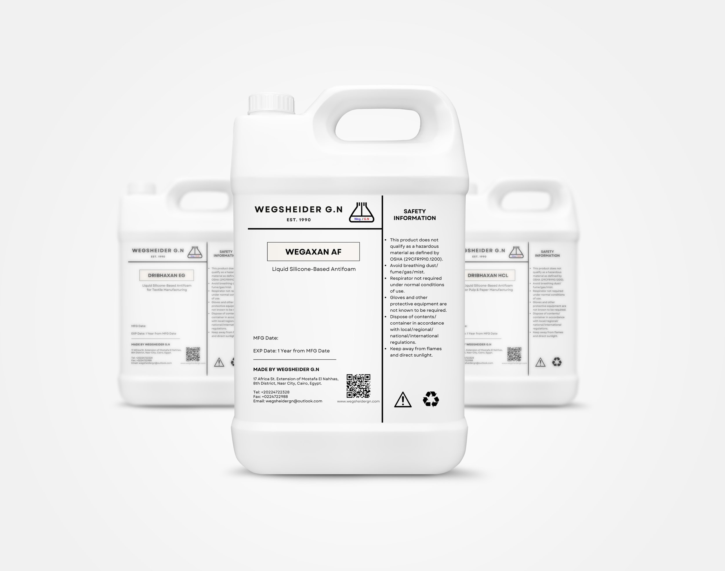 Liquid Silicone Antifoam / Defoamer Jerrycans