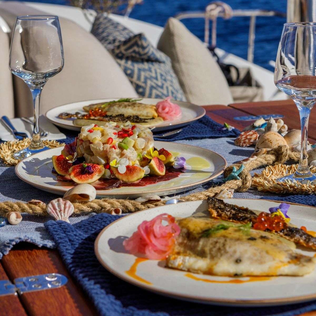 Enjoy the finest cuisine on a crewed yacht charter, indulging in luxurious snacks prepared by world-class Chefs. 

Shoutout to award-winning Chef Konstantinos who prepares the delicious meals aboard VALIUM55, based in Athens, Greece.

Enquire today v