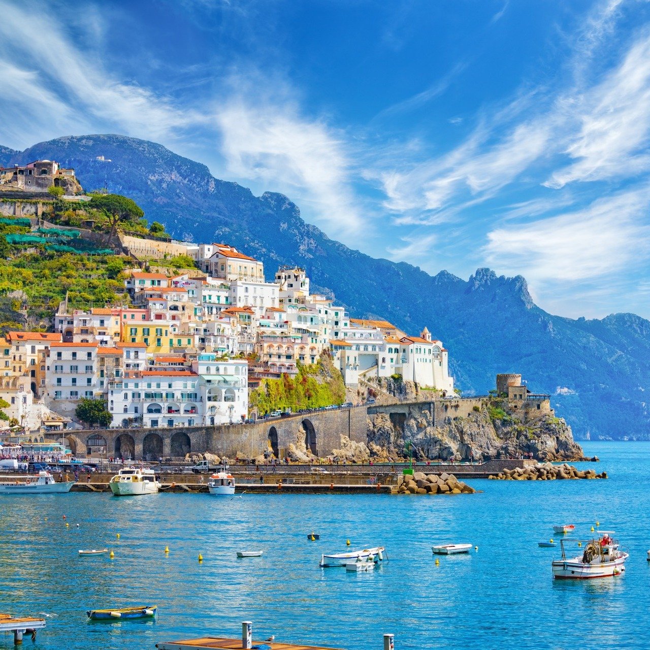 Experience an unforgettable journey along the breathtaking Amalfi Coast, where every curve of the coastline unveils a new marvel. 

From the historic charm of Amalfi to the pastel-hued cliffs of Positano, each town is a canvas painted with timeless b