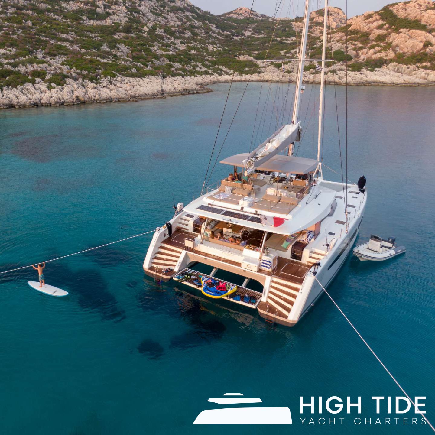 Sail in style aboard the Crewed Fountaine Pajot Algeria 67 SERENISSIMA! Embark on an unforgettable journey from Athens, Greece, and explore the stunning Aegean Sea. With luxury amenities and a dedicated crew, every moment is crafted to perfection.

C