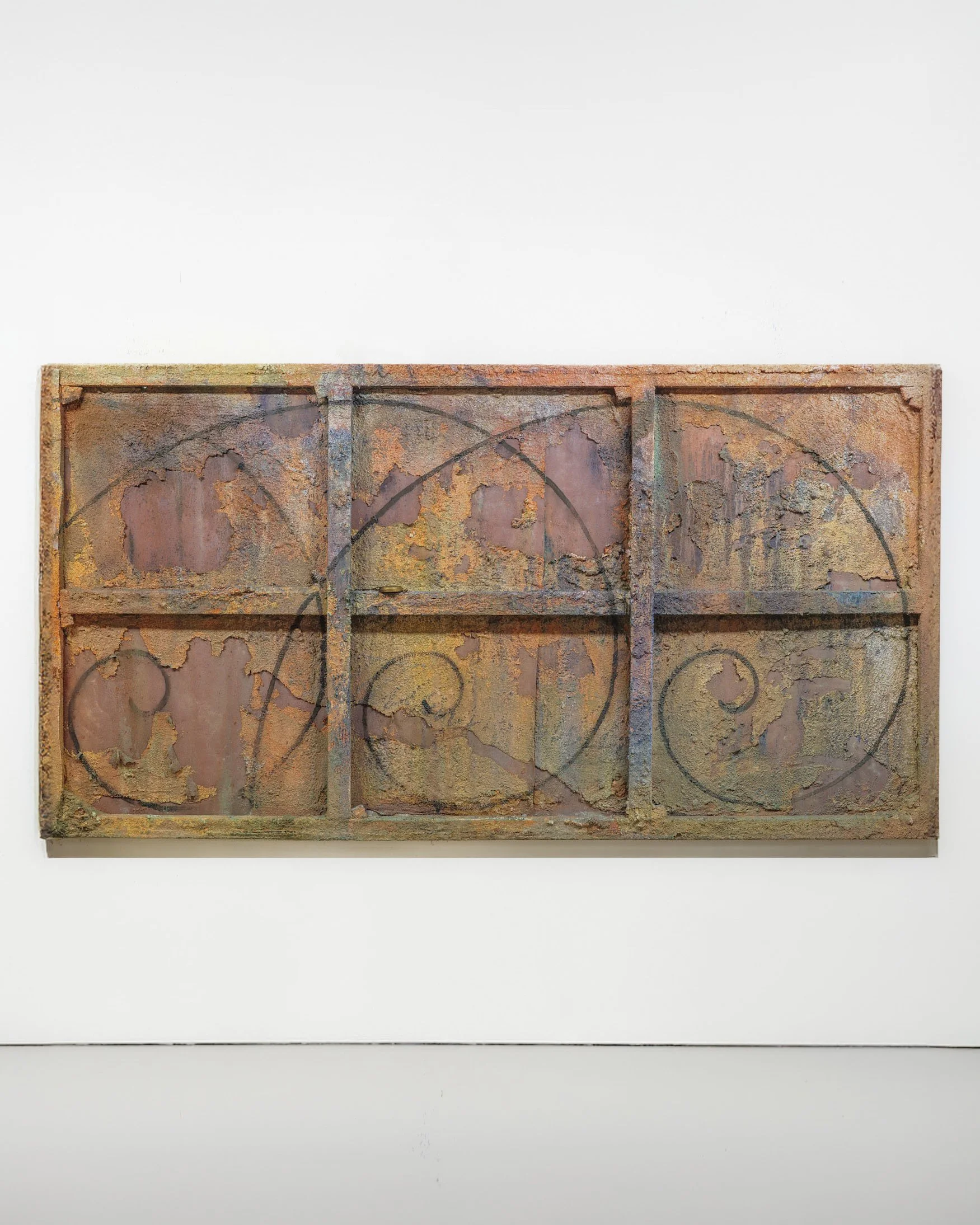 Jaylon Hicks;
Inertia in full color, 2025;
Sand, acrylic and house paint on canvas;
136.5 x 260.4 x 3.8 cm;
53 3/4 x 102 1/2 x 1 1/2 in.