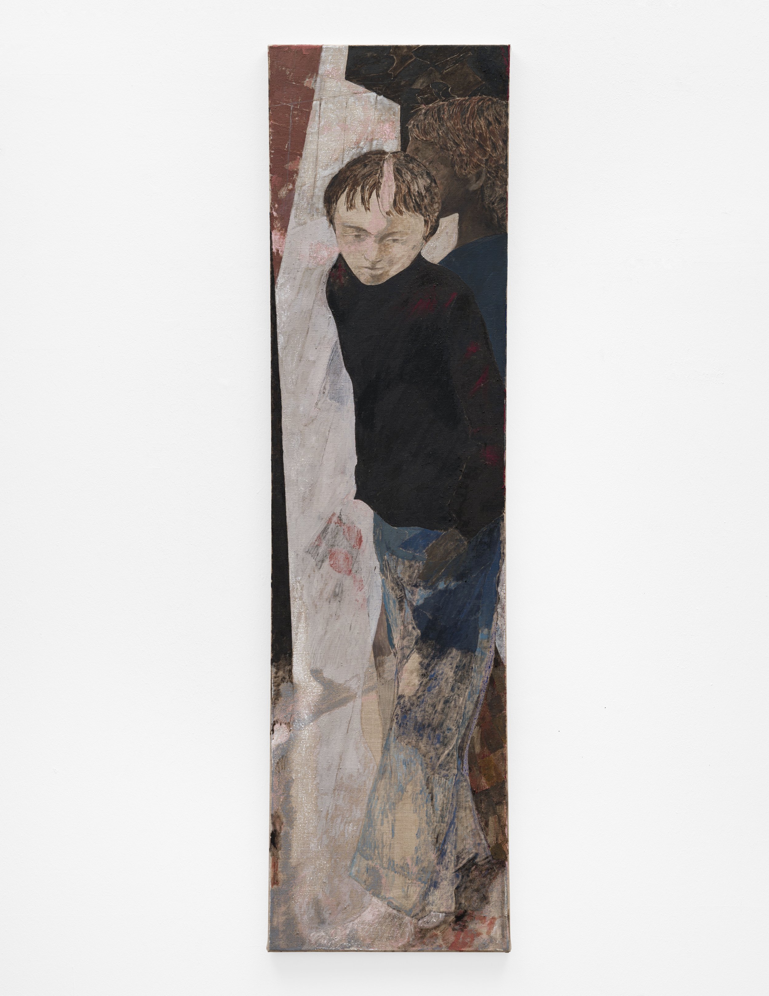 Elias Saile, Untitled, 2025, Oil on canvas, 150 x 40 cm, 59 x 15 3/4 in.