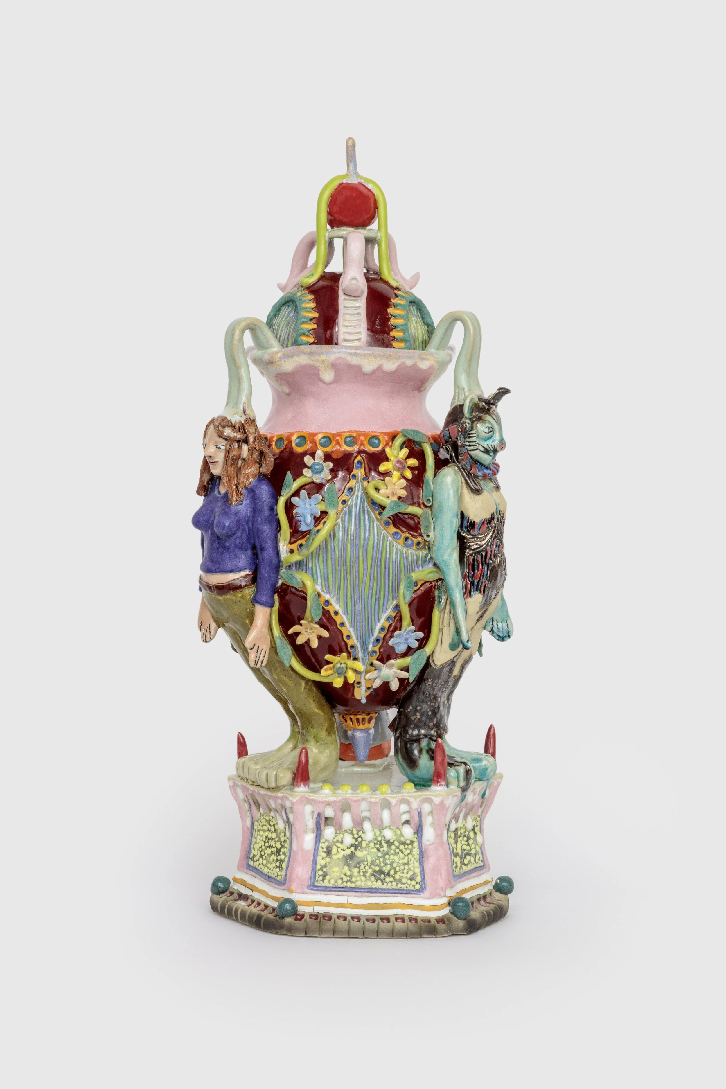 Sharif Farrag, Potpourri Vase, 2026, Glazed ceramic, 49.5 x 22.9 x 22.9 cm, 19 1/2 x 9 x 9 in.