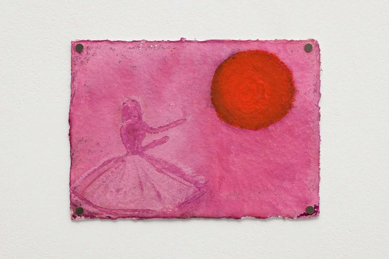 Mira Schor, Dress, 2024, Ink on paper, 10.8 x 15.2 cm, 4 1/4 x 6 in.