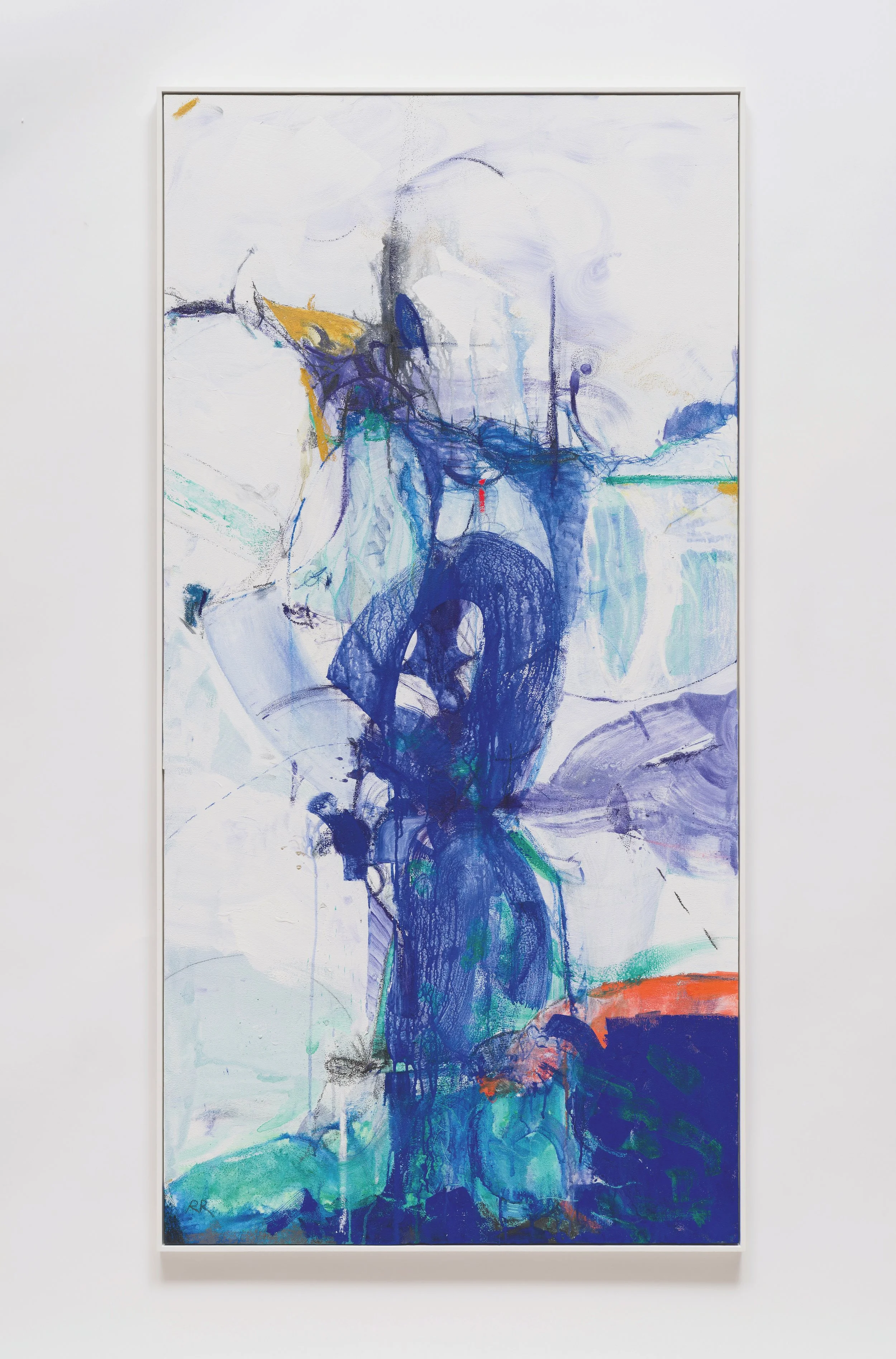 Ro Robertson, One Good Day, 2026
Gouache, watercolour pencil and graphite on board, framed: 150 x 80 cm, 59 x 31 1/2 in. 
Courtesy of the artist and Heong Gallery, Cambridge. Photo: Steve Tanner