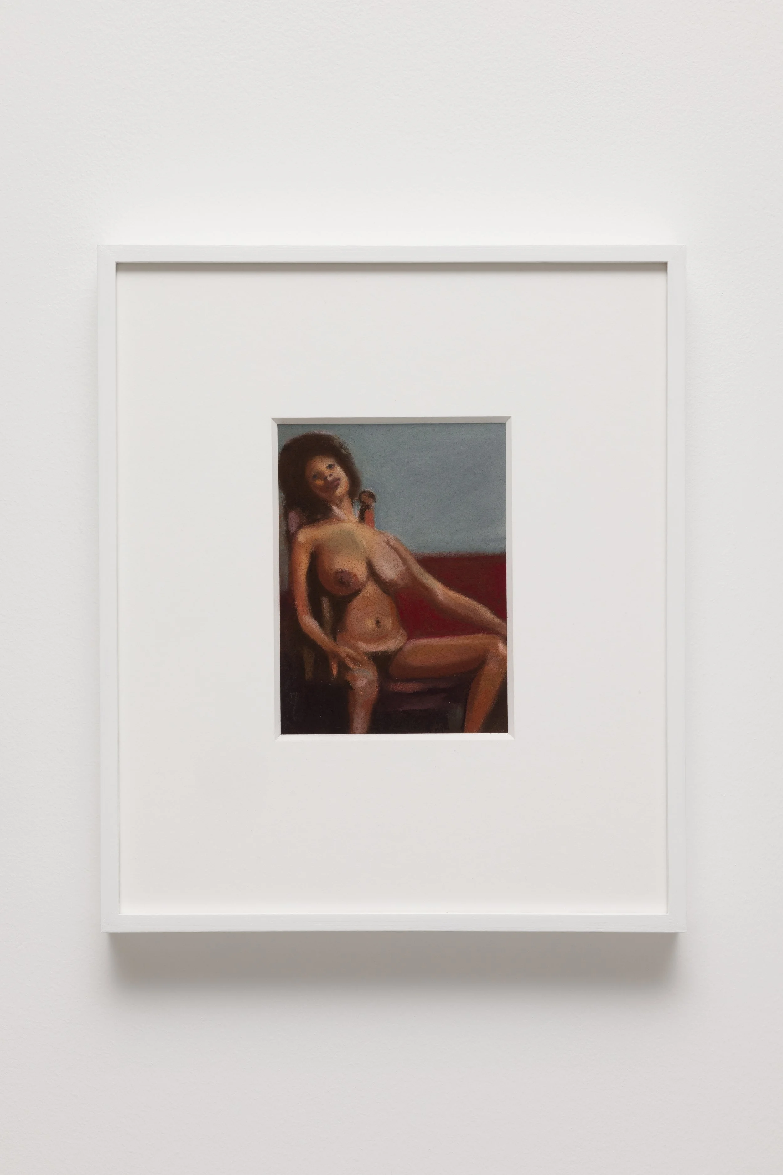 Somaya Critchlow;
Seated Figure, 2026;
Soft pastel on cold-pressed Calico Brown paper;
16 x 12 cm;
6 1/4 x 4 3/4 in.