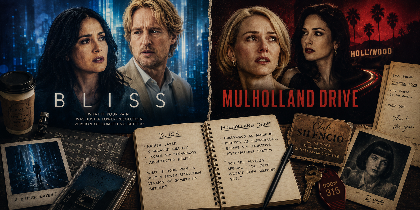 Bliss vs. Mulholland Drive and the Desire for Beautiful Lies