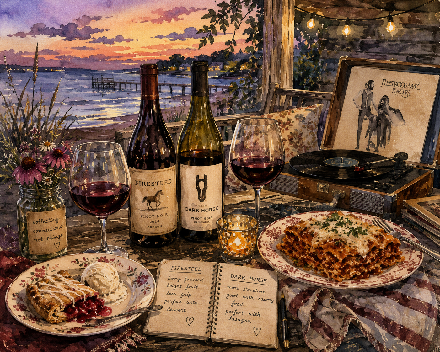 Talk to me: Two Pinot Noirs, Doubled the Evenings