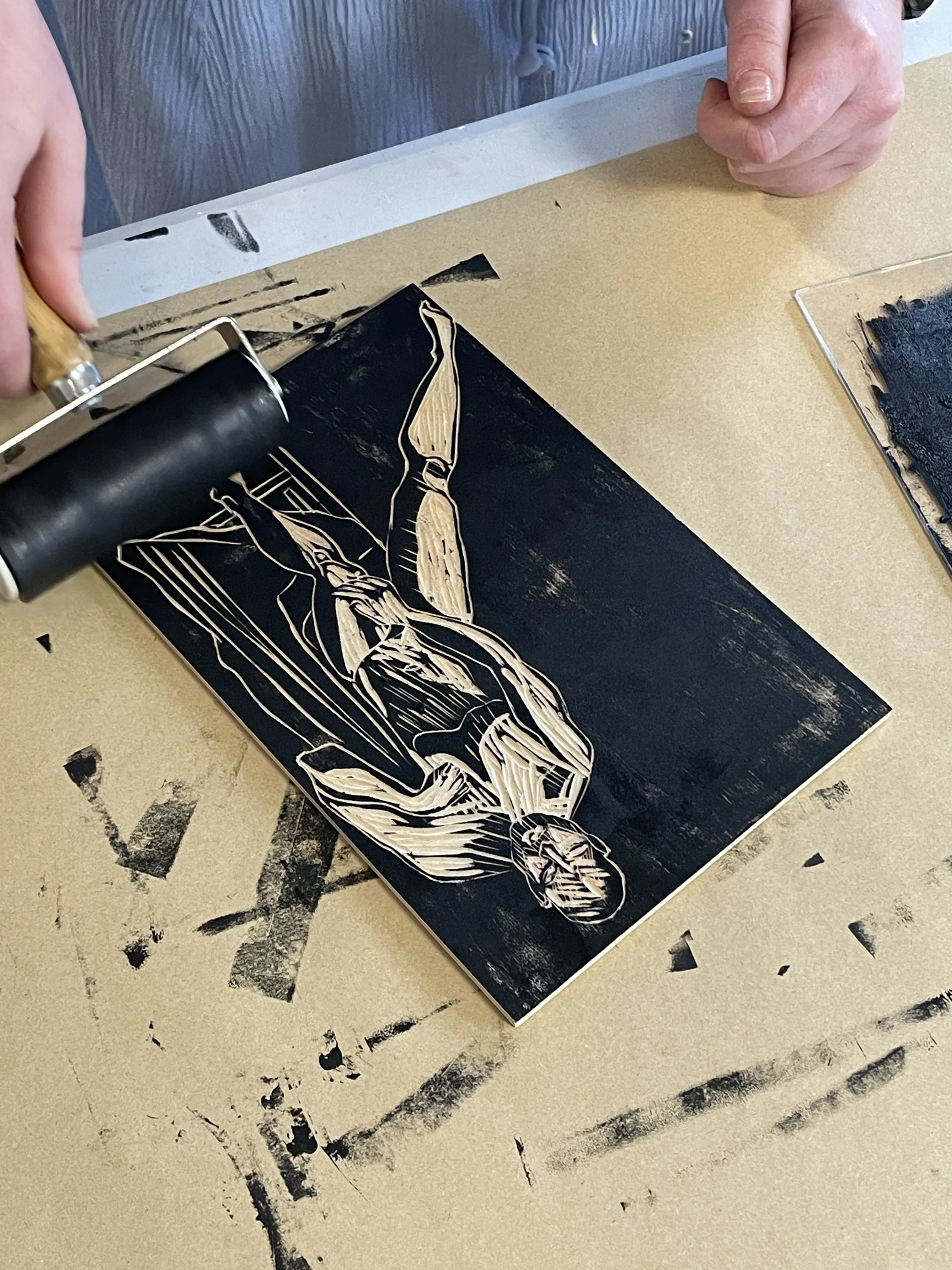 Figure This X Make Space Studio - Woodcut Printing Special 17.10.26