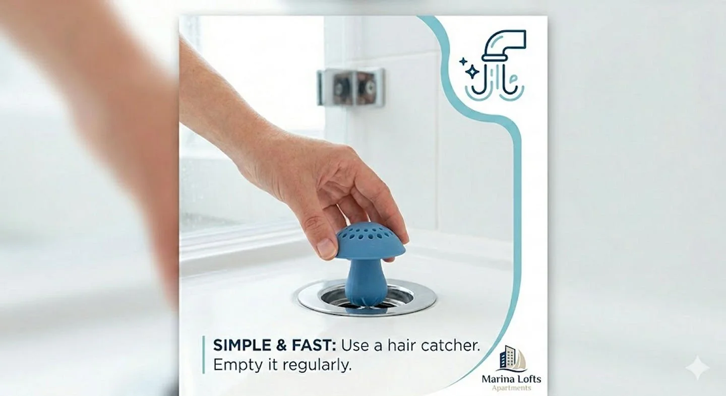 Maintenance Tip Monday: Let it Flow! Nothing ruins a morning routine quite like a slow-draining shower or sink. Here are two simple rules to keep your plumbing happy: In the Bathroom: Use a drain hair catcher. It takes two seconds to clean out and sa