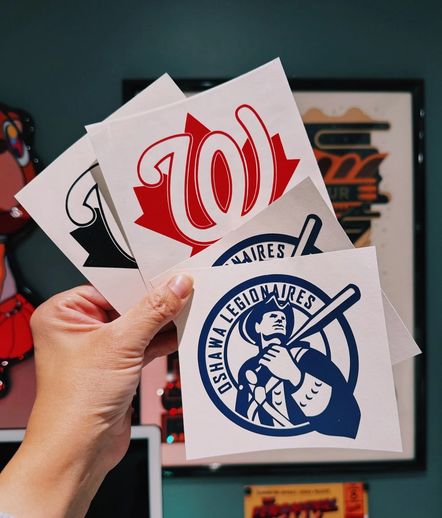 Baseball season loading&hellip; lots of Oshawa and Whitby car decals going out in the past few weeks. No Clarington 🥴 womp womp. ⚾️⚾️⚾️