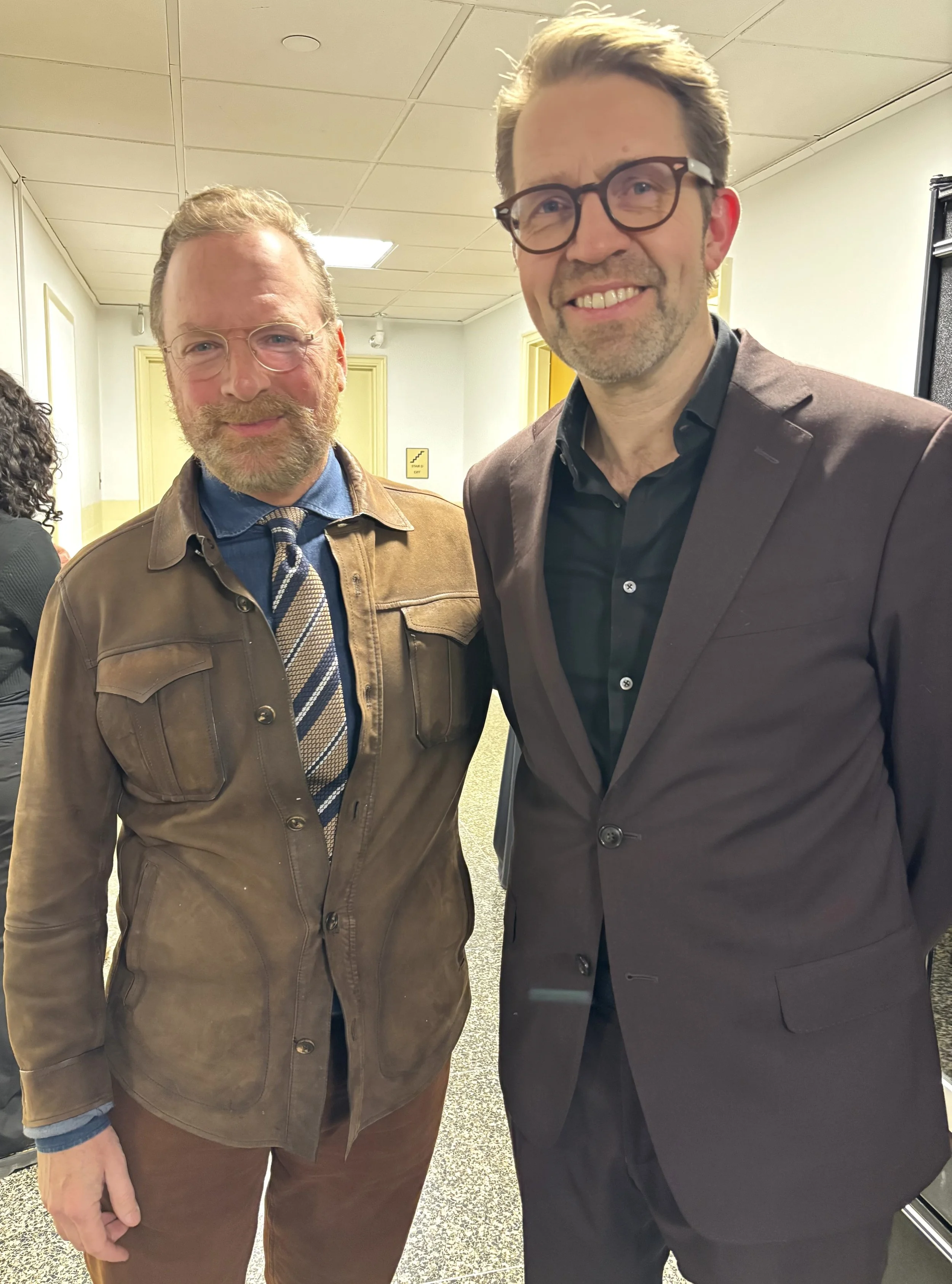 Enjoying a reunion with the wonderful Norwegian pianist, Leif Ove Andsnes. 