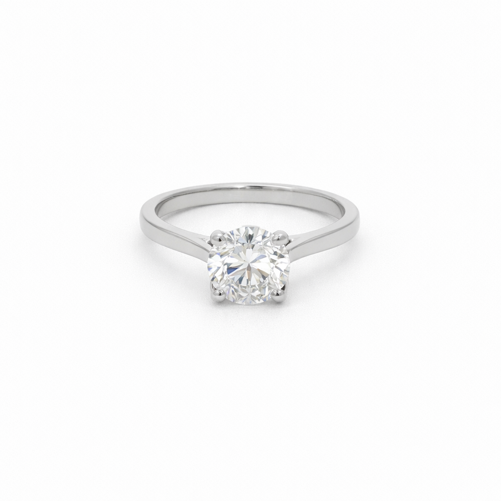 Platinum 1.01ct Round Lab Grown Diamond Ring
