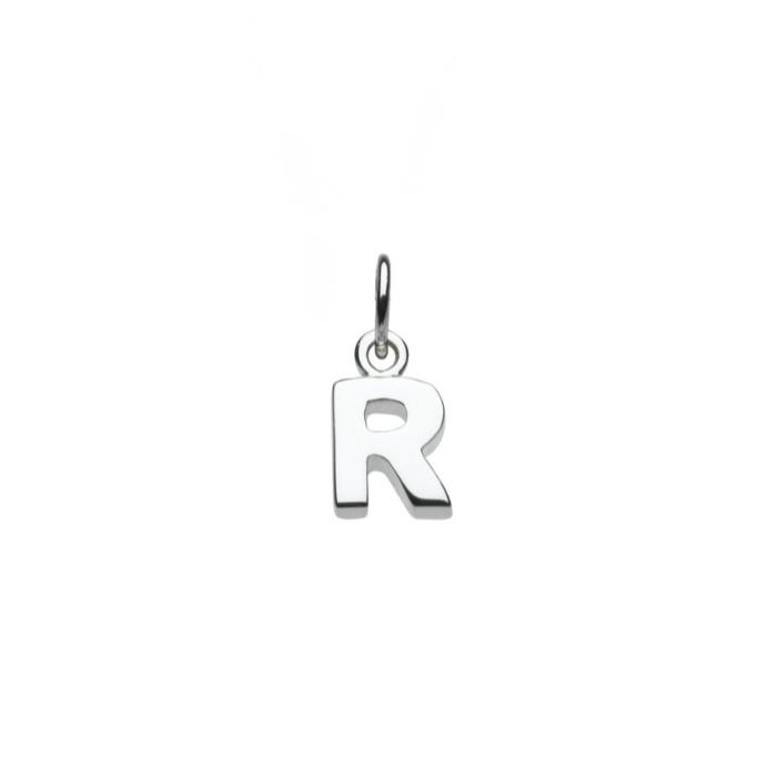 Sterling Silver R Initial Pendant