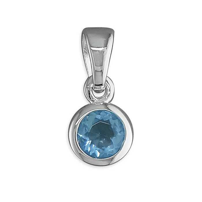 Sterling Silver December Birthstone Pendant