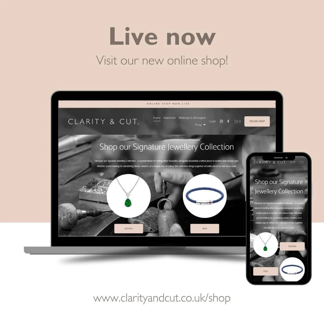 Our online shop is now live!

Check out our Sterling Silver and Gold Plated Collection, plus Lab Grown Diamond Necklaces💎 More items being added daily!

www.clarityandcut.co.uk/shop