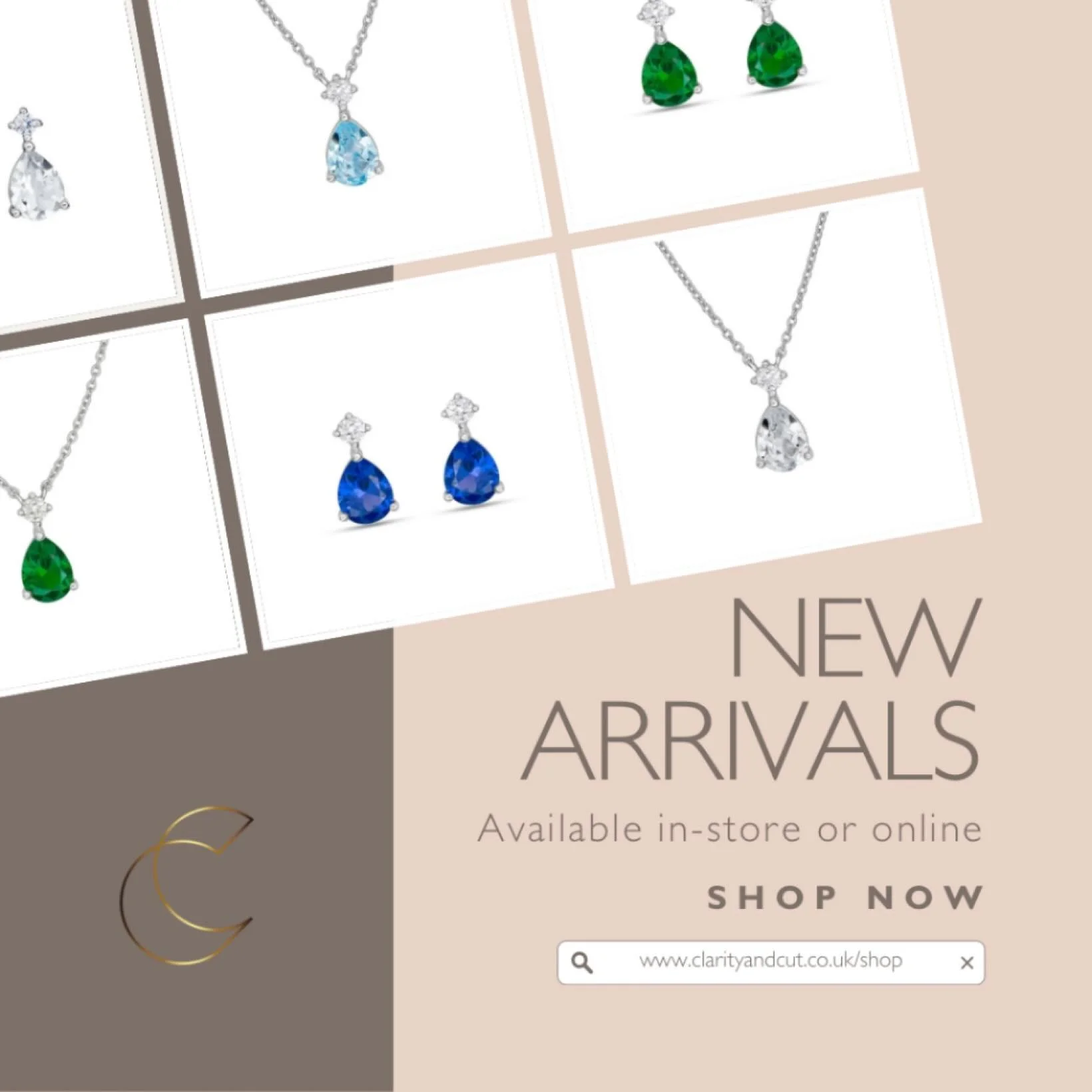 Check out our new matching sterling silver earrings and necklaces in 4 beautiful colours:
🤍 Clear
🩵 Blue Topaz
💙 Blue Spinel (synthetic)
💚 Emerald (synthetic)

Available for purchase in-store and online at www.clarityandcut.co.uk/shop