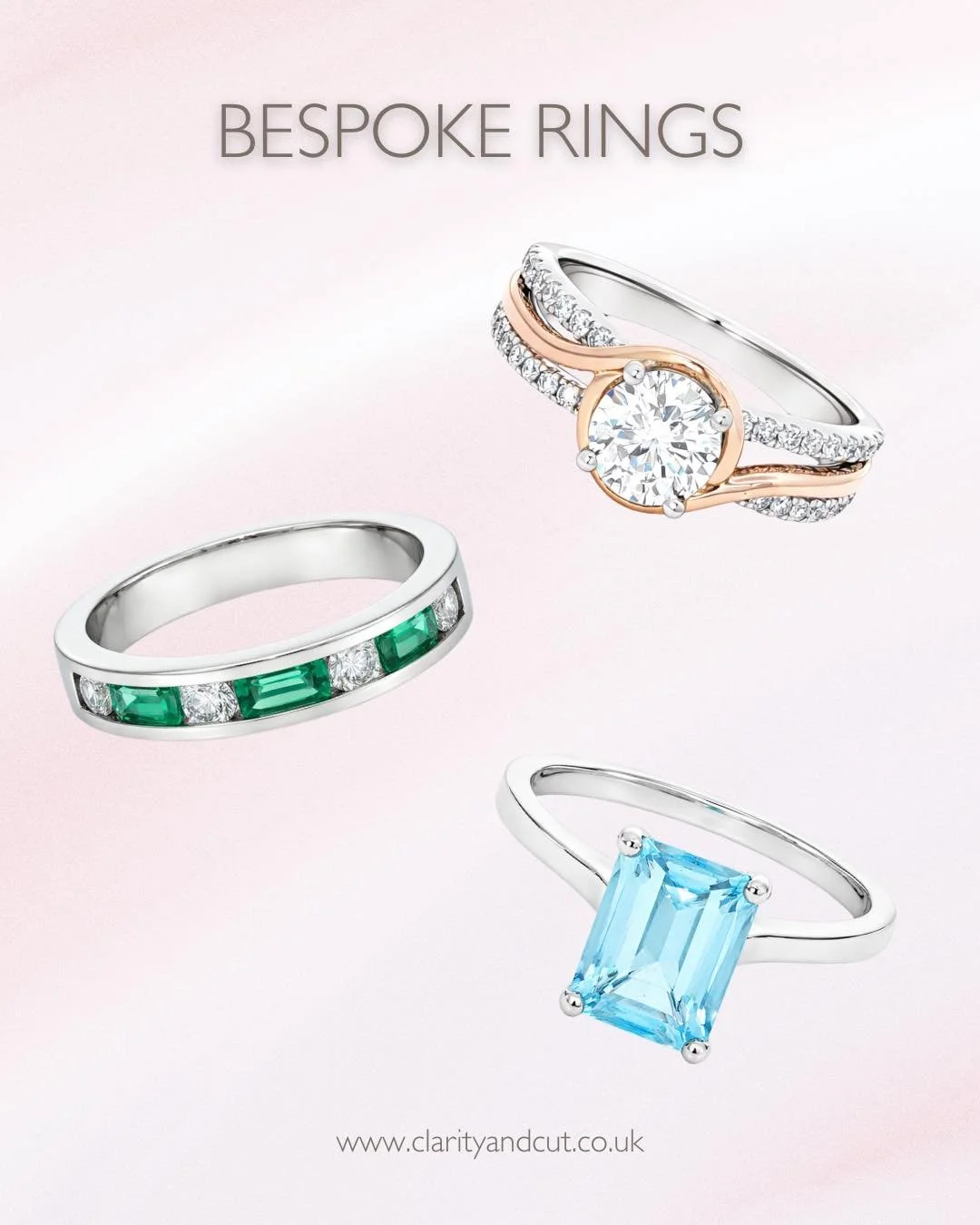 Some of our recent bespoke rings 💍 

If you are wanting something truly unique and designed just for you, get in touch at www.clarityandcut.co.uk/consultation or come visit us in Tadcaster ✨